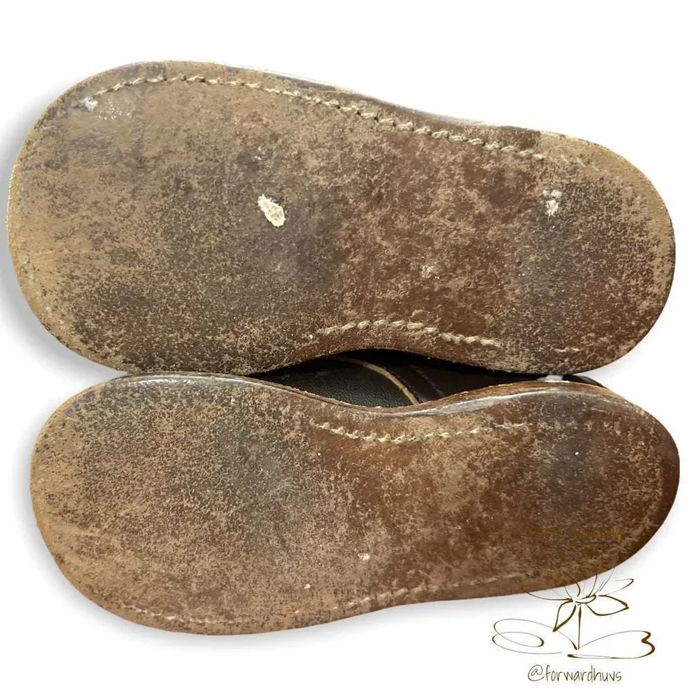 Children’s Vintage Leather Hand-Crafted Baby / Toddler Shoes Size 4.5